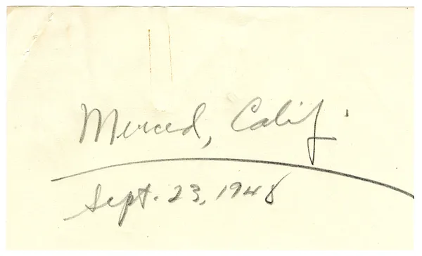 Press Release, Speech of President Harry S. Truman, Merced, California