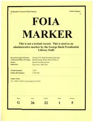 D.C. 2000 12/20/91 ( Cancelled ) [OA 8332]