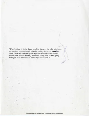 Raymond K. Price Speech File: Option B--Resignation, Draft 8/4/74 (See also Statement 8/5 and Resignation 8/8)