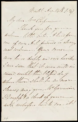 Letter from Mary Carpenter, Bristol, [England], to Maria Weston Chapman, Aug. 14th, 1847