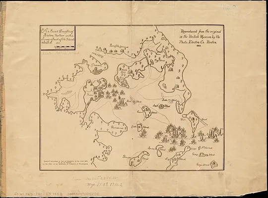 An exact draught of Bostone harbour with a survey of most of the islands about it