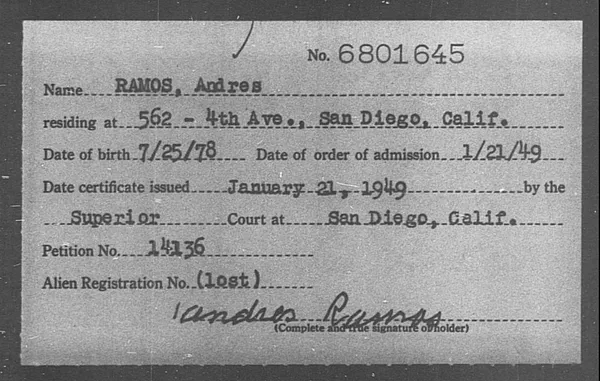 Ramos, Andres - 1949