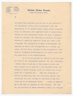 Letter from H. C. Hansbrough to the President
