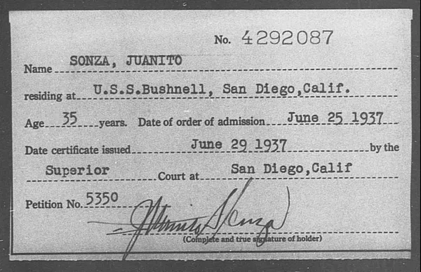 Sonza, Juanito - 1937