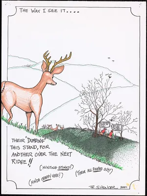 Their [sic] "dumping" this stand, for another over the next ridge!!
