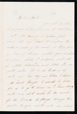 Letter to 'Bella' from Irene F. Beaumont, Wednesday 11th [n.d.]