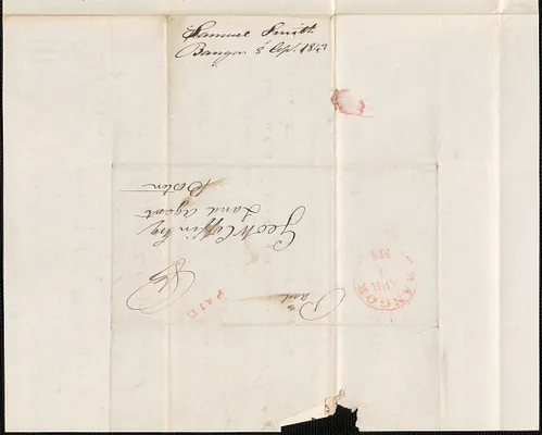 Samuel Smith to George Coffin, 8 April 1843