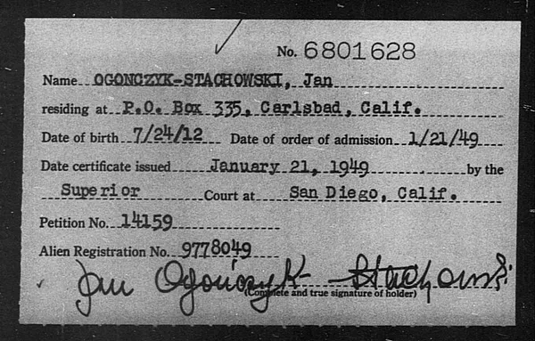 Ogongzyk-Stachwski, Jan - 1949