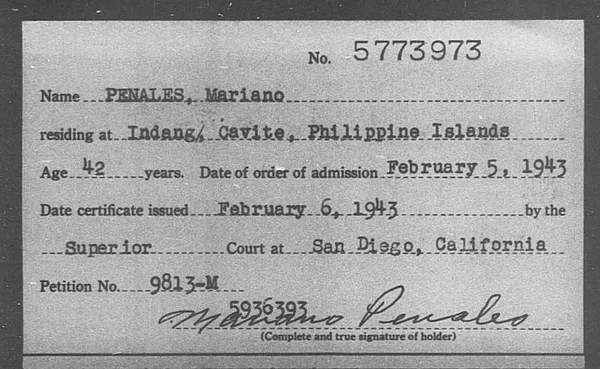 Penales, Mariano - 1943