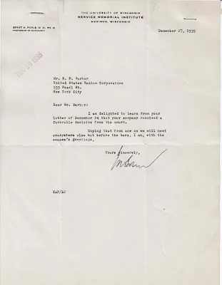 Letters Received to H.H. Barker, December 27, 1935