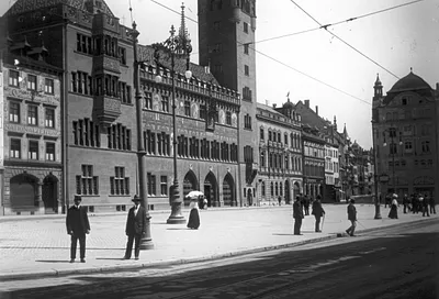 Münsterplatz, 1910, Basel, Switzerland