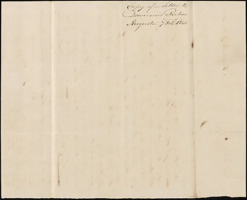 George Coffin to Dominicus Parker, 7 February 1840