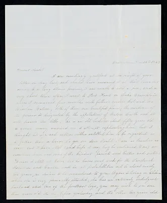Letter to Isabel from Eliza, December 26, 1849