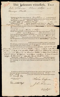 Indenture of Susan King to Elisha Crosman [Crossman?]