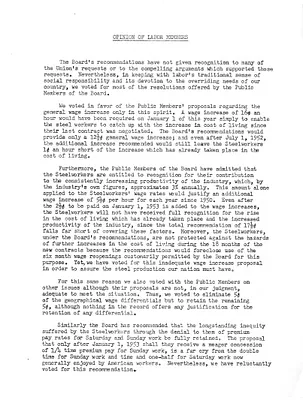 Memorandum, Opinion of Labor Members