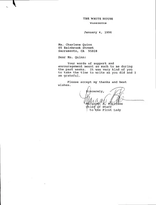 [Maggie Williams Mail 1995-1996]: Q