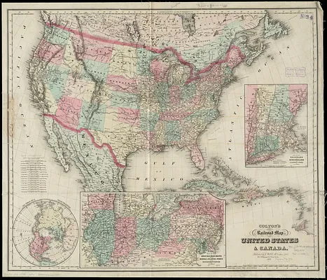 Colton's new railroad map of the United States & Canada