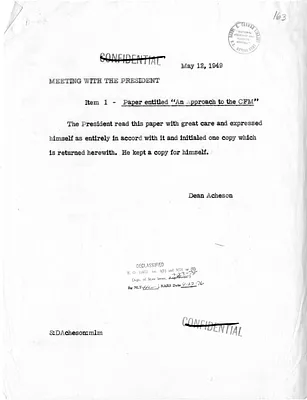 Memorandum of Conversation with Secretary of State Dean Acheson and President Harry S. Truman