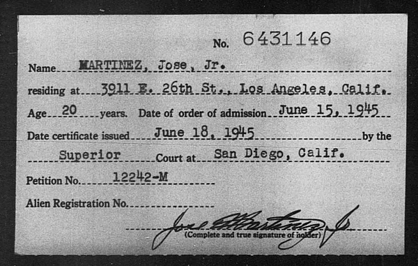 Martinez, Jose Jr. - 1945