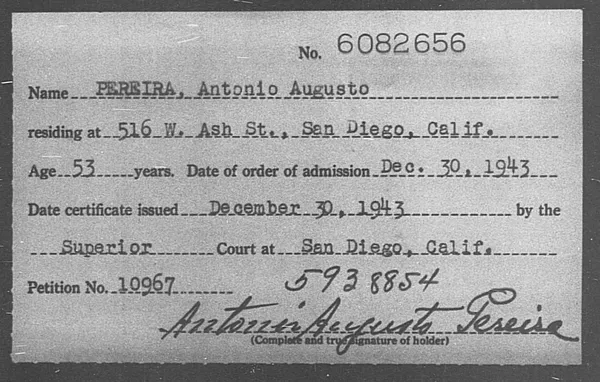 Pereira, Antonio Augusto - 1943