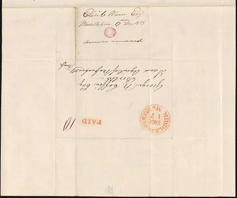 Eliah Ward to George Coffin, 17 December 1839