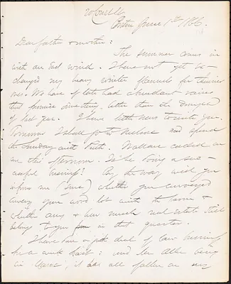 Letter from John D. Long to Zadoc Long and Julia D. Long, June 1, 1866