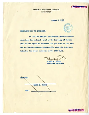 Memorandum from Sidney Souers to President Harry S. Truman