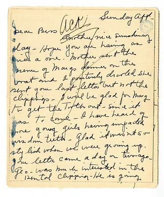 Letter from May Wallace to Bess W. Truman