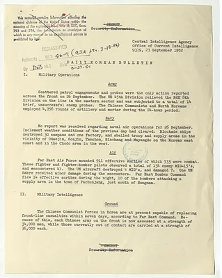Memorandum, Daily Korean Bulletin