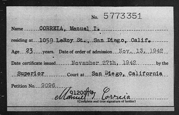Correia, Manuel I - 1942