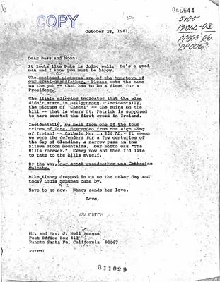 Letter from President Ronald Reagan to Bess and J. Neil (Moon) Reagan reagrding Radio Marti, 08/09/1982