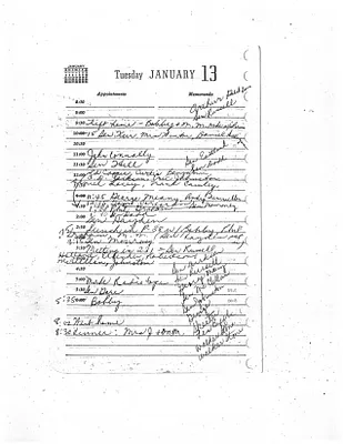 Lyndon Johnson's 1959 Desk Diary, beginning 1/13/1959