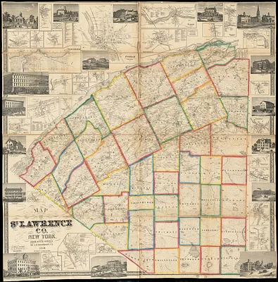 Map of St. Lawrence Co. New York