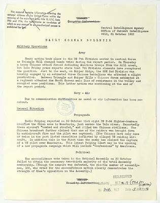 Memorandum, Daily Korean Bulletin
