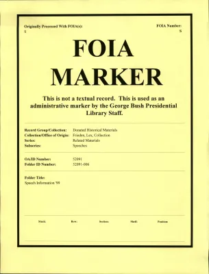 Speech Information '99