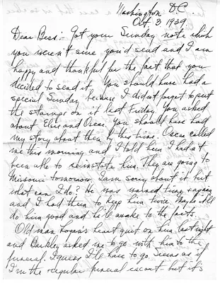 Letter from Harry S. Truman to Bess W. Truman