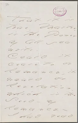 Your Scholar (Emily Dickinson), Amherst, Mass., autograph letter signed to Thomas Wentworth Higginson, January 1876