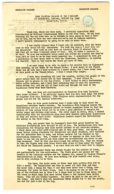 Press Release, Rear Platform Remarks by President Harry S. Truman at Logansport, Indiana