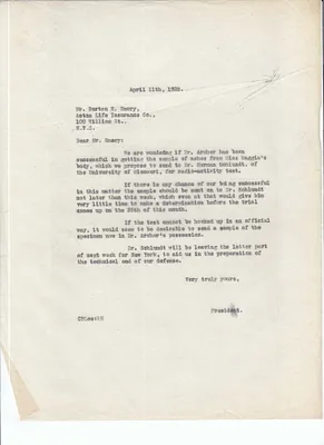 Letters Sent to Burton E. Emory, April 11, 1928