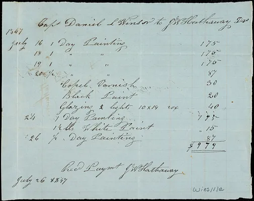 Miscellaneous household receipts
