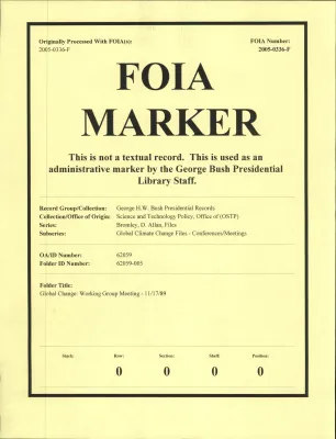 Global Change: Working Group Meeting - 11/17/89