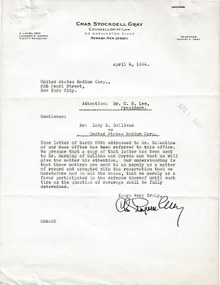 Letters Received to C.B. Lee, April 5, 1934