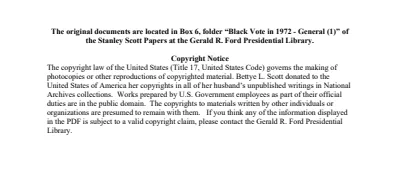 Black Vote in 1972 - General (1)