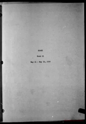 Volume 25, May 21 – May 31, 1936