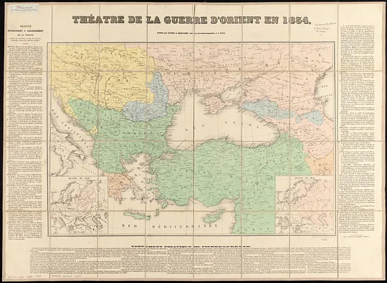 Théatre de la guerre d'orient en 1854