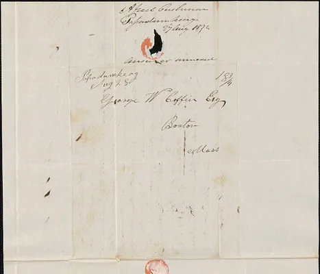 Alfred Cushman to George Coffin, 27 August 1834