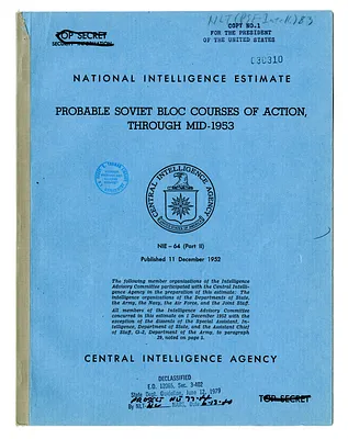Central intelligence Agency, National Intelligence Estimate 64 (Part II): Probable Soviet Bloc Courses of Action, Through Mid-1953