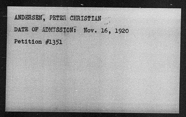 Andersen, Peter Christian - 1920