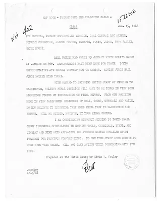 Cable from Edwin Pauley to H. D. Maxwell