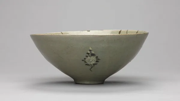 Bowl with Fish and Waves in Relief
